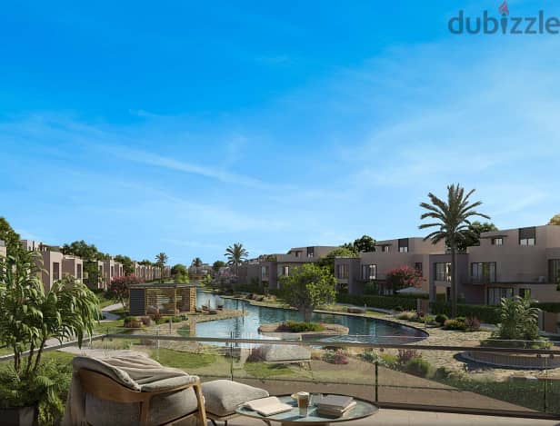 For sale  Town house middle - garden lakes - HydePark west  In front Gezira sporting club - inside palm hills zayed - livable area  Direct on lagoon - 1