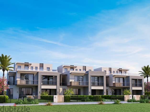 For sale  Town house middle - garden lakes - HydePark west  In front Gezira sporting club - inside palm hills zayed - livable area  Direct on lagoon - 4