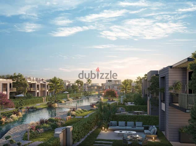 For sale  Town house middle - garden lakes - HydePark west  In front Gezira sporting club - inside palm hills zayed - livable area  Direct on lagoon - 5