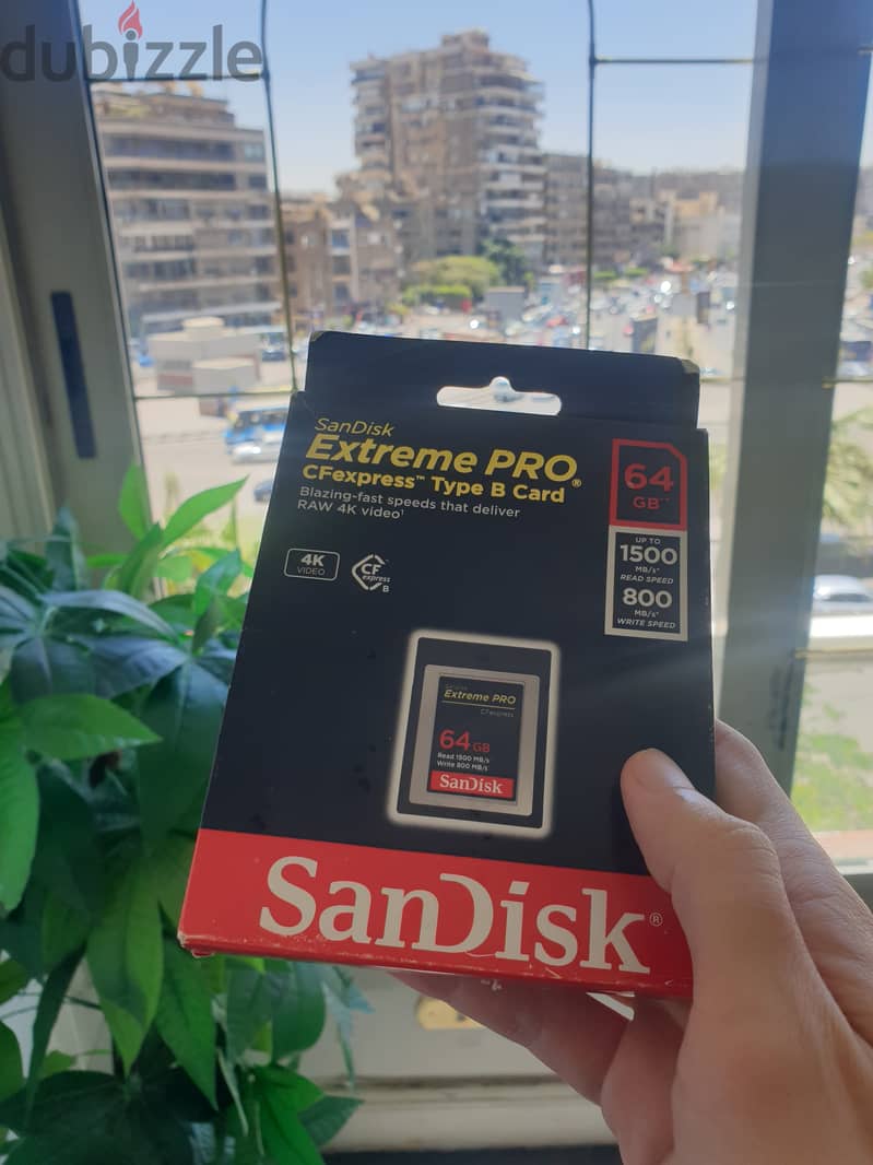 كارت ميموري سانديسك SanDisk 64GB Extreme PRO CFexpress Card Type B 4