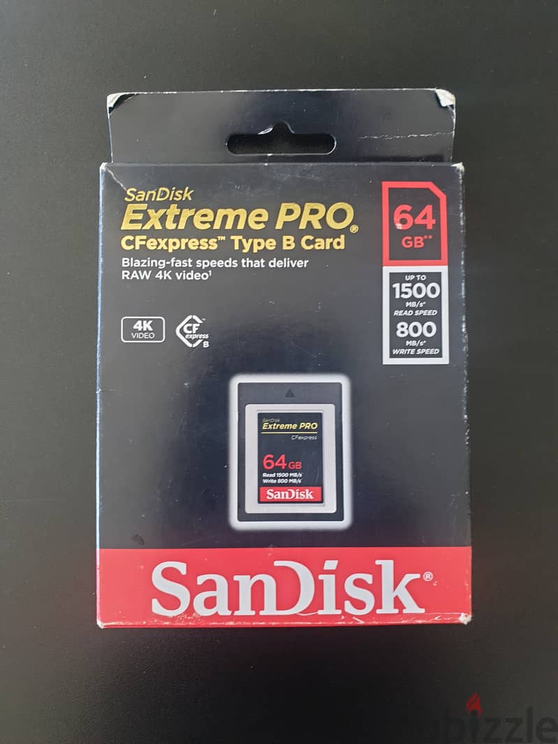 كارت ميموري سانديسك SanDisk 64GB Extreme PRO CFexpress Card Type B 6