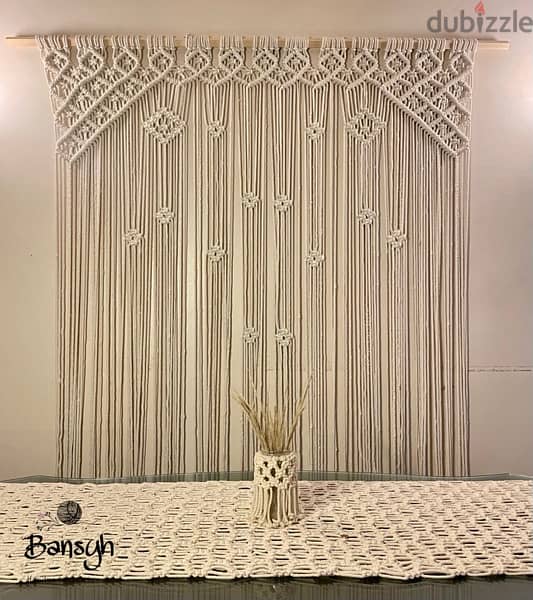 macrame curtains ستاير مكرميه 2