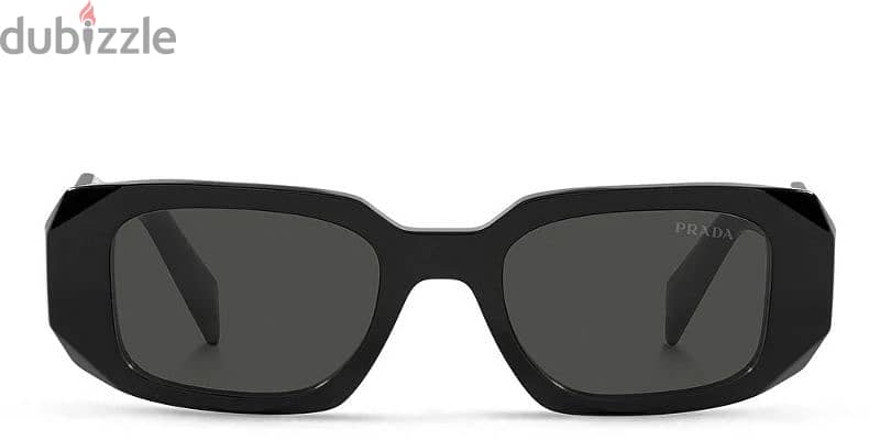 Prada PR17WS 1AB5S049 Women's Sunglasses 49 mm Black / Dark Grey Lens 1