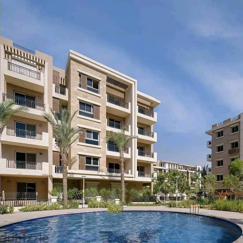 apartment 164m for sale at a fantastic price and with a 39% discount on cash in Tajcity in front of Cairo International Airport 1