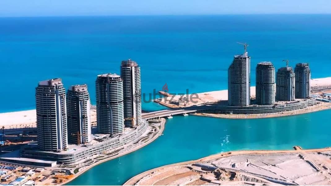 For sale apartment 150 m on the 17th floor in El Alamein Towers ready for inspection in installments in El Alamein , North Coast 3