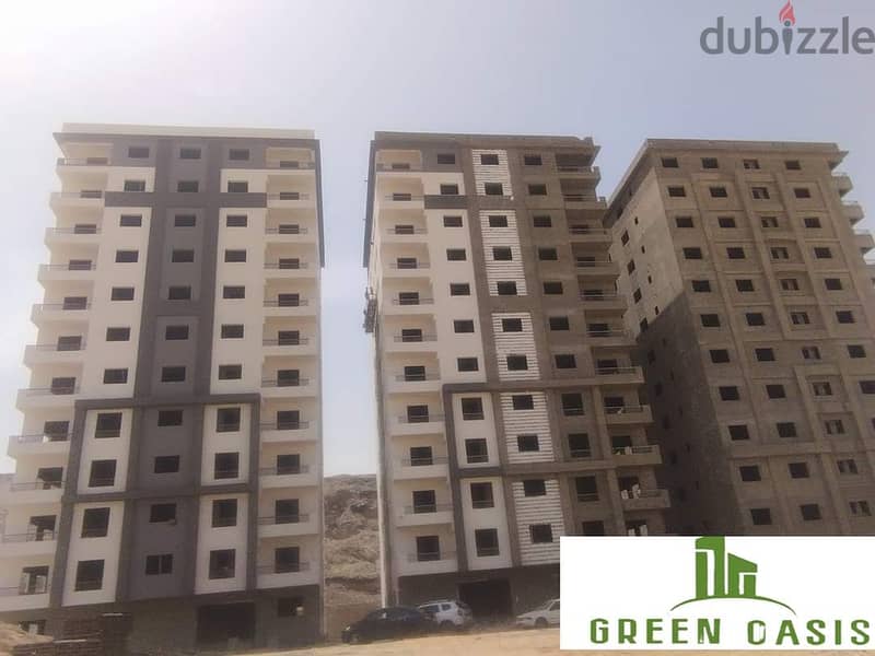 Received immediately at a snapshot price. . 2-room apartment for sale in installments in Nasr City, Green Oasis Compound 6