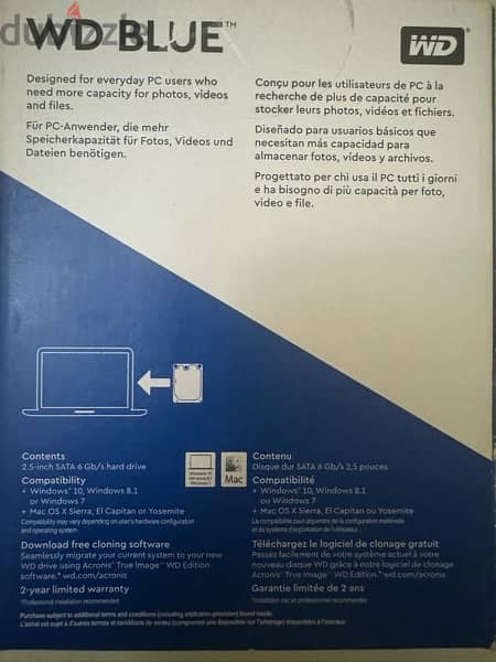 Western Digital 1TB 5400RPM 128MB Cache SATA 6.0Gb - s 2.5 HDD Blue 1