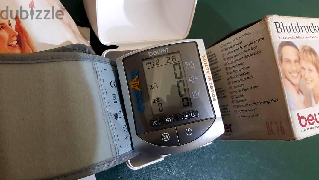 جهاز قياس ضغط الدم ماركة ( Beurer ) ألماني جديد لانج بالعلبة والكتالوج 2