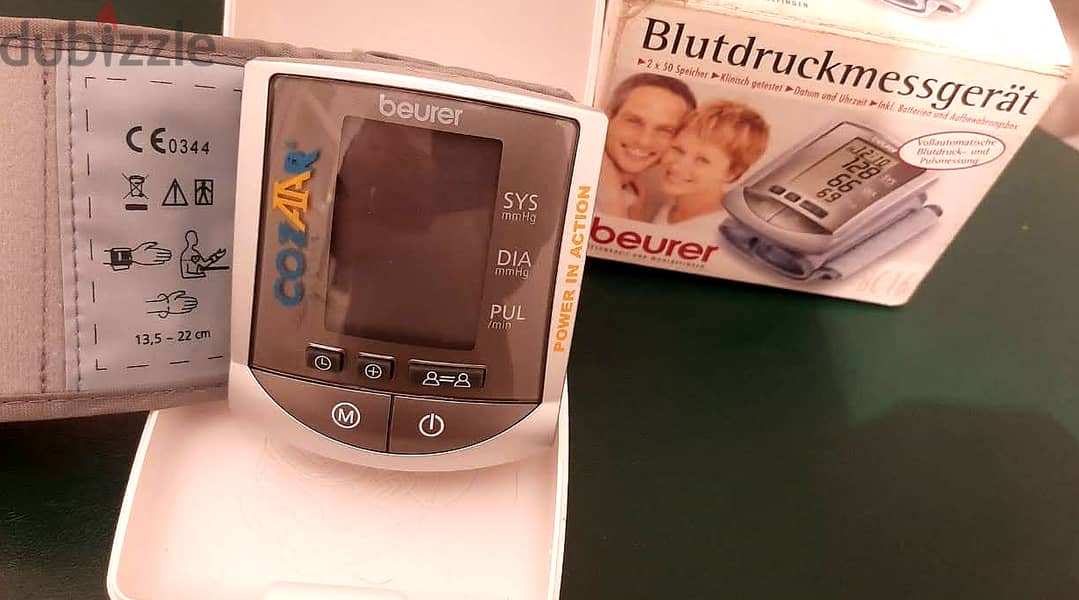 جهاز قياس ضغط الدم ماركة ( Beurer ) ألماني جديد لانج بالعلبة والكتالوج 4