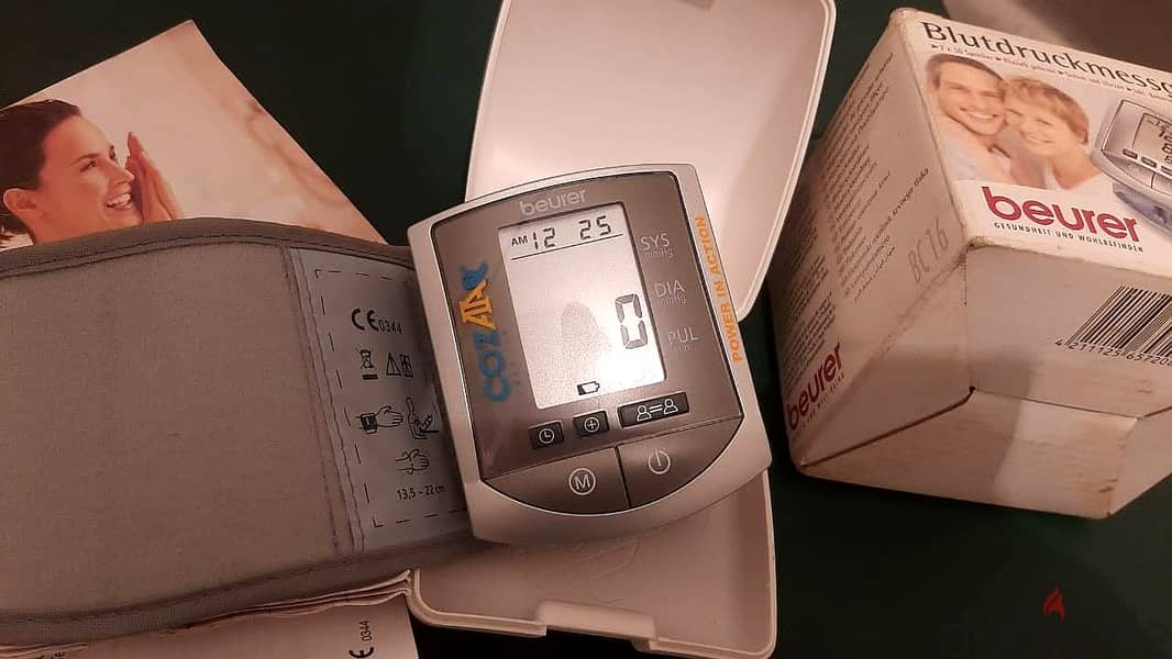 جهاز قياس ضغط الدم ماركة ( Beurer ) ألماني جديد لانج بالعلبة والكتالوج 11