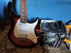 electric guitar with amp and belt