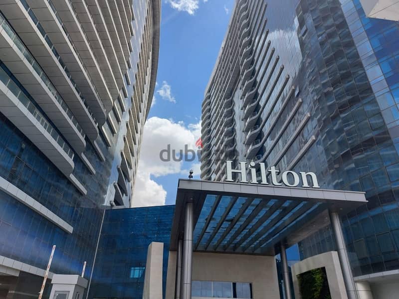 شقة فندقية 124م للبيع علي النيل متشطبة استلام فوري في ابراج هيلتون Apartment Fully Finished Ready To Move in Hilton Towers 2