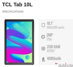 TCL tablet حاله زيرو تابلت . ضمان تست 0