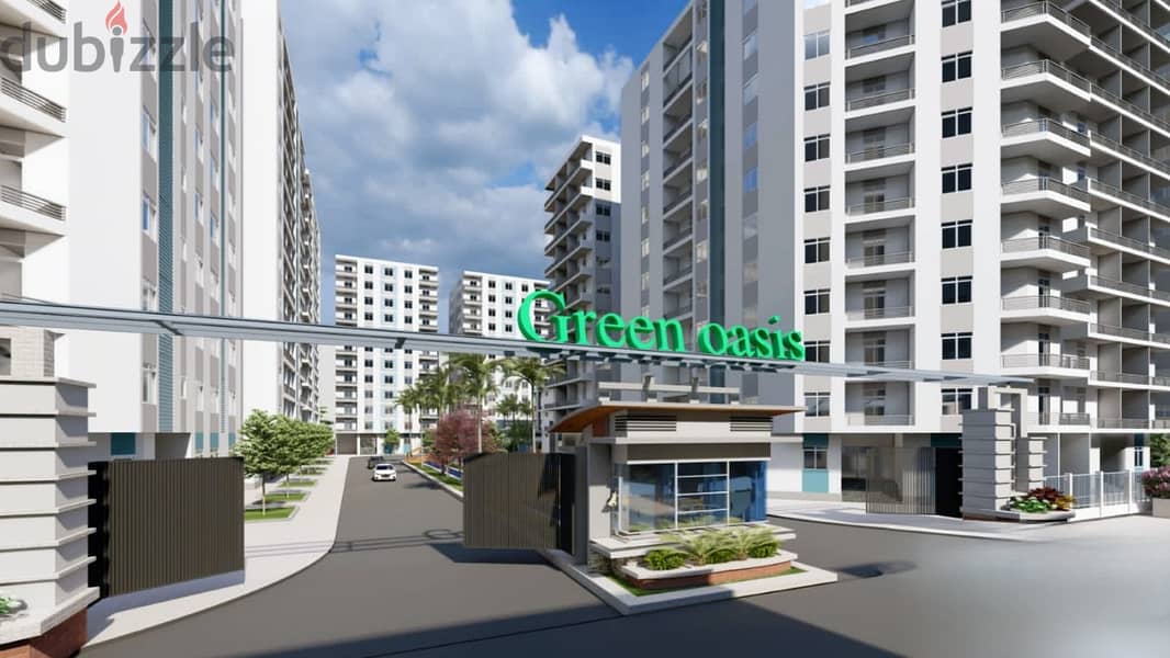 30% down payment for a 150-meter apartment, immediate receipt, at a competitive price in Nasr City, Green Oasis Compound 7
