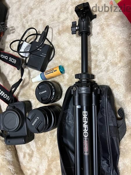 USA imported Canon 700D new as zero with 2 lenses + Benro Tripod 6