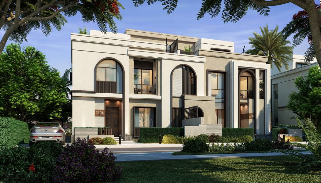With a 5% down payment, a villa for sale in a compound next to Z East, in installments up to 8 years, in New Cairo 7