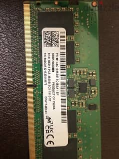 عدد (٤٠) رامة LapTop DDR5 - 4800 سعر الواحده (٨٠٠)جنيه