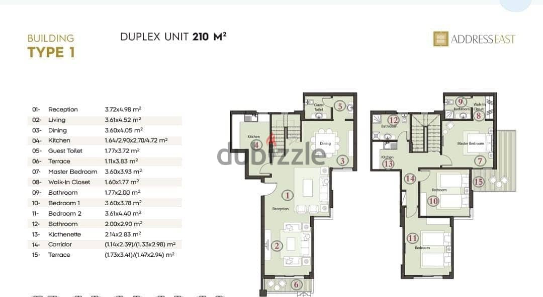Fully finished Duplex 210. M with garden 70. M in the Address East for sale at a special price 12