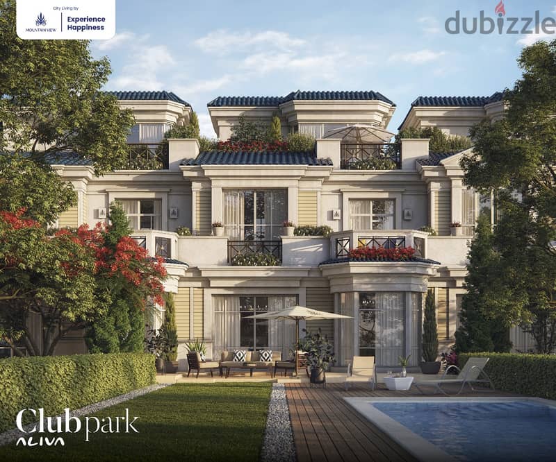 دوبلكس \ I villa مساحة 210م تتميز بمساحة جاردن كبيرة 100م على فيو لاند سكيب بكمبوند Aliva Mountainview المستقبل 17