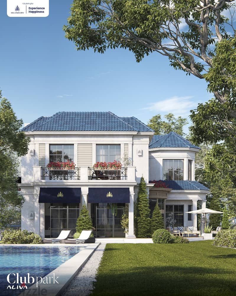 I Villa Roof في مرحلة اللجون Lagoon مساحة 260م برووف 25م ميدل بسعر مميز جدا بكمبوند Aliva Mountainview المستقبل 1