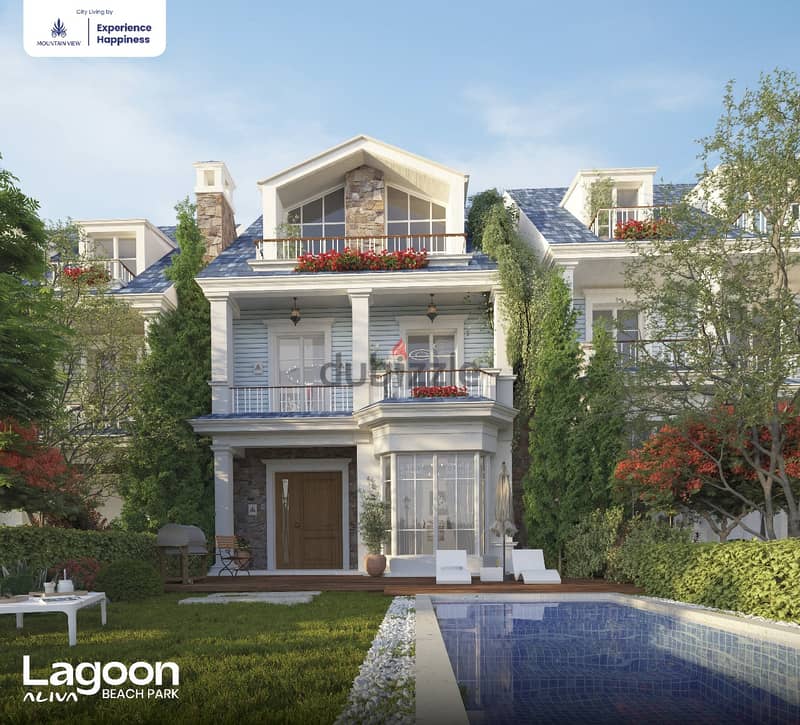 I Villa Roof في مرحلة اللجون Lagoon مساحة 260م برووف 25م ميدل بسعر مميز جدا بكمبوند Aliva Mountainview المستقبل 13