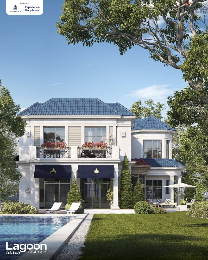 I Villa Roof في مرحلة اللجون Lagoon مساحة 260م برووف 25م ميدل بسعر مميز جدا بكمبوند Aliva Mountainview المستقبل 14