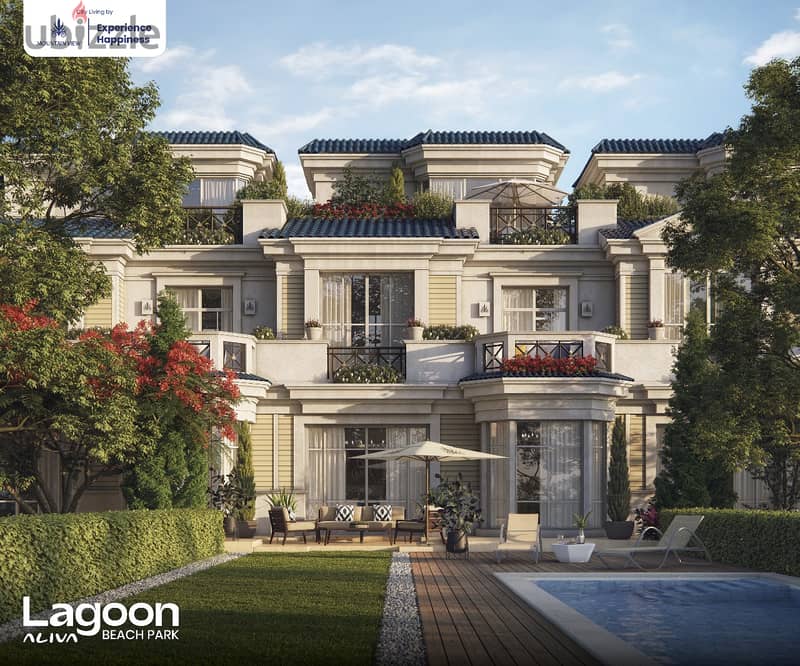 I Villa Roof في مرحلة اللجون Lagoon مساحة 260م برووف 25م ميدل بسعر مميز جدا بكمبوند Aliva Mountainview المستقبل 17