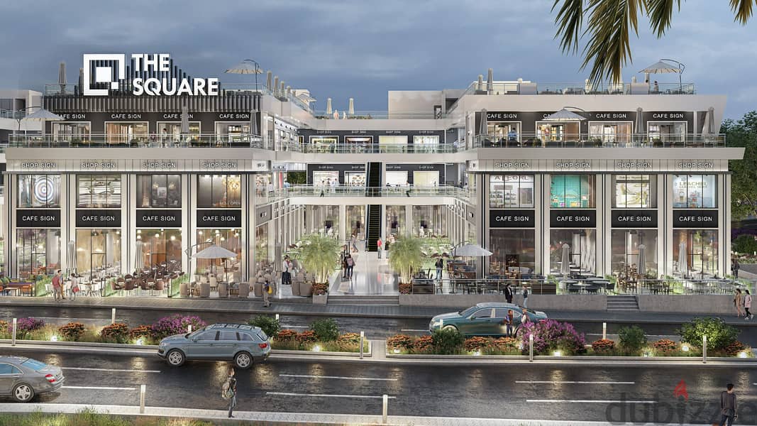Shop for sale in Shorouk, double face, 63m and terrace 41m, next to Carrefour 5