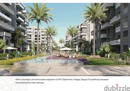 Own your apartment in DeGioia 3 Compound with an area of ​​187 square meters in the Administrative Capital, next to the services area, in a distinguis