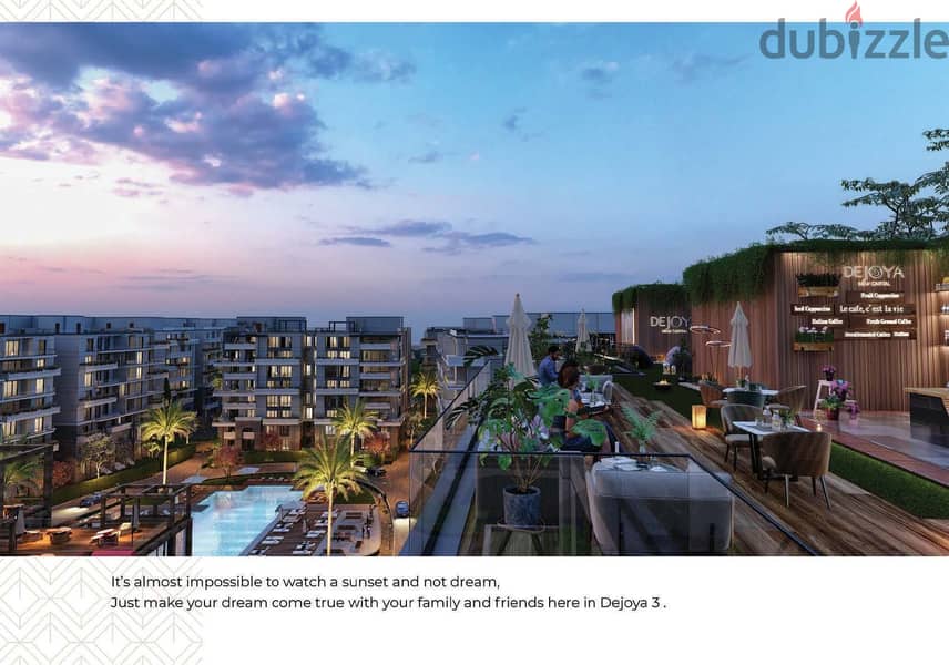 Own your apartment in DeGioia 3 Compound with an area of ​​187 square meters in the Administrative Capital, next to the services area, in a distinguis 14