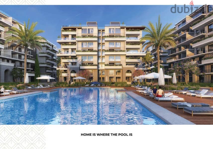 Own your apartment in DeGioia 3 Compound with an area of ​​187 square meters in the Administrative Capital, next to the services area, in a distinguis 15