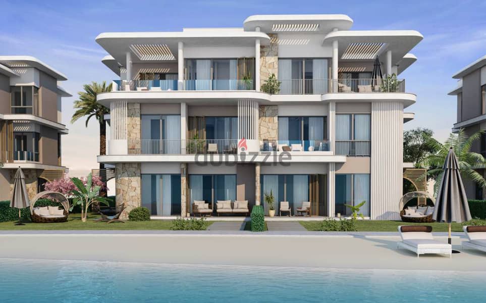 Fully finished villa on the lagoon for sale in the Kon Ras El Hekma project on the North Coast, in installments over 9 years 1