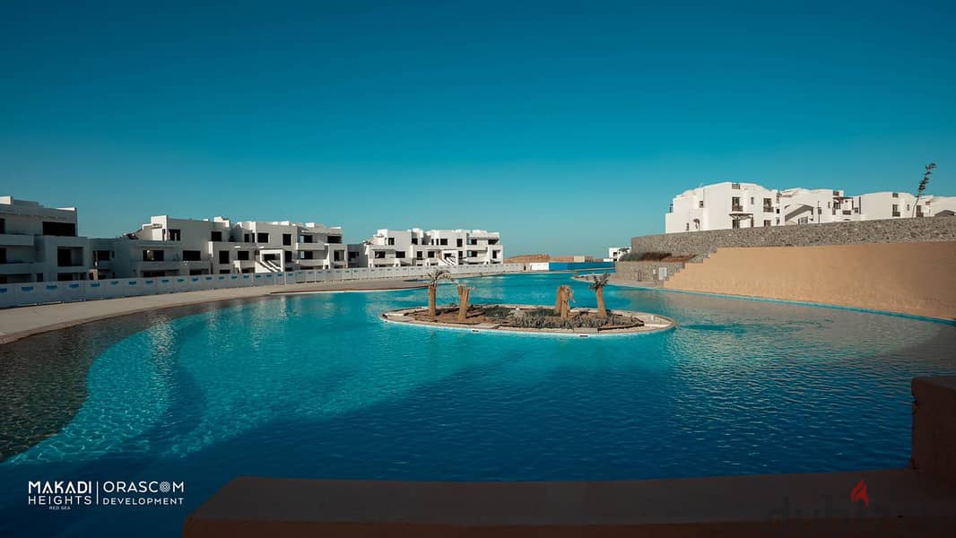 فيلا للبيع بالتقسيط على الاجون مباشرة في مكادي باى اورسكوم الغردقة Villa special location on lagoon for sale in Makadi bay by Orascom Hurghada 1