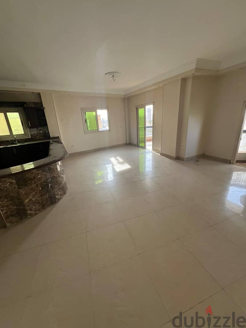 Apartment for rent in the kitchen, south of the Academy, near Taha Hussein Street and the Police Mosque  View is open 1