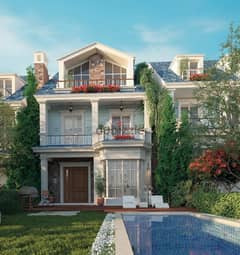 Villa for sale without down payment and in installments over 8 years, Lagoon phase in Mountain View Alifa in Al Mostakbal City ALIVIA 0