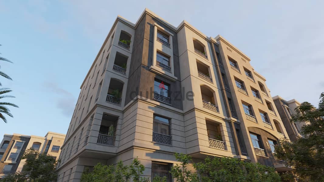 Apartment for sale, 178 meters, with a 65-meter garden, built in open view, at a snapshot price, with the highest construction rate, in front of Hyde 4