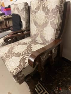 living room set with a table , used excellent condition