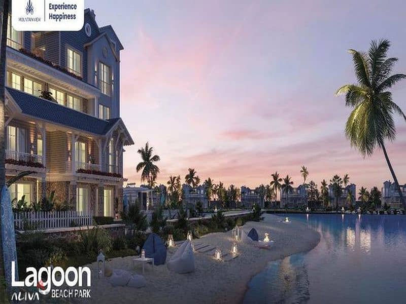 3bedrooms apartment for sale in mountain view aliva mostakbal city ,new cairo , direct lagoon view , 8 years installments with the lowest price 2