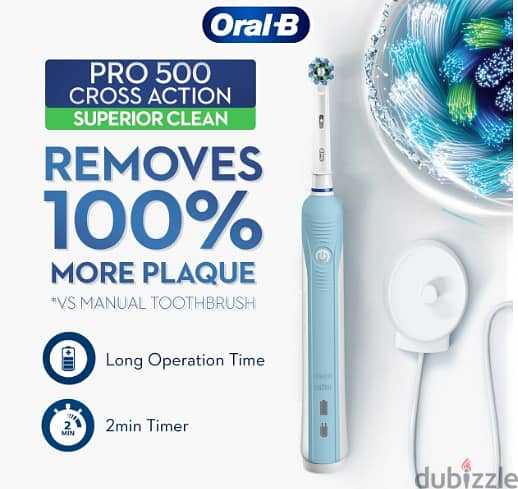 فرشاة اسنان كهربائية اورال-بي برو 500 Oral B Pro 500 0