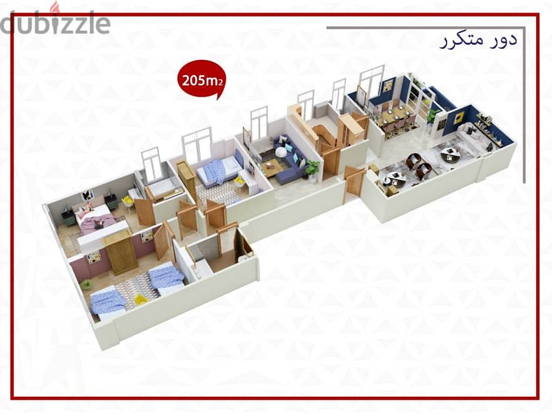 With a 25% down payment, I live next to Al-Ahly Club, Fourth District, Beit Al-Watan, in installments for 60 months 1