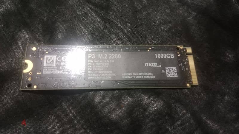 Crusial SSD Hard Disk NVMe 1 TB 2