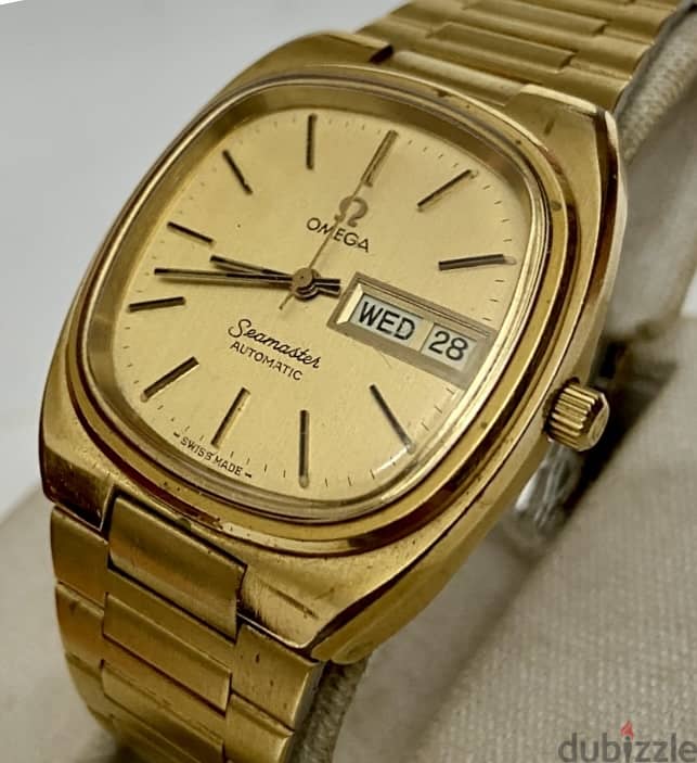 Omega -Seamaster Day/Date Gold Plated 1020 caliber - 196.0200 لن تتكرر 2