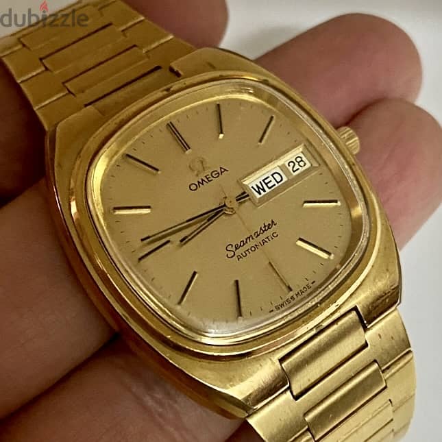 Omega -Seamaster Day/Date Gold Plated 1020 caliber - 196.0200 لن تتكرر 3