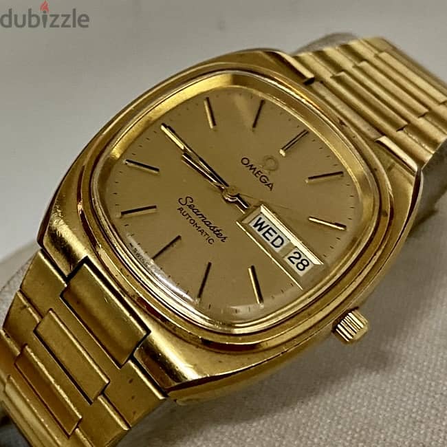 Omega -Seamaster Day/Date Gold Plated 1020 caliber - 196.0200 لن تتكرر 6