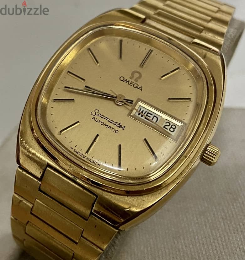 Omega -Seamaster Day/Date Gold Plated 1020 caliber - 196.0200 لن تتكرر 7