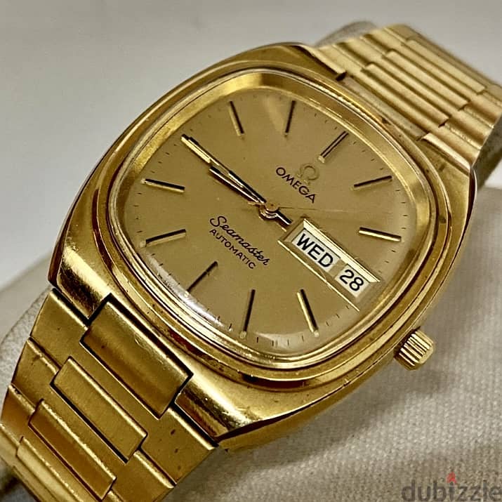 Omega -Seamaster Day/Date Gold Plated 1020 caliber - 196.0200 لن تتكرر 8