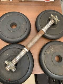 Dumbbell and smal bar