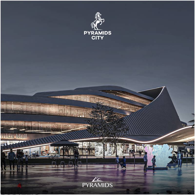 Commercial shop in the largest mega mall, Pyramids City, in the administrative capital on the Suez Road directly, with a return of up to 22% and the l 1