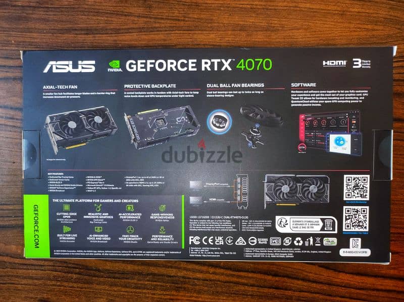 Asus Nvidia RTX 4070 12GB GDDR6X OC Edition GPU Sealed 1