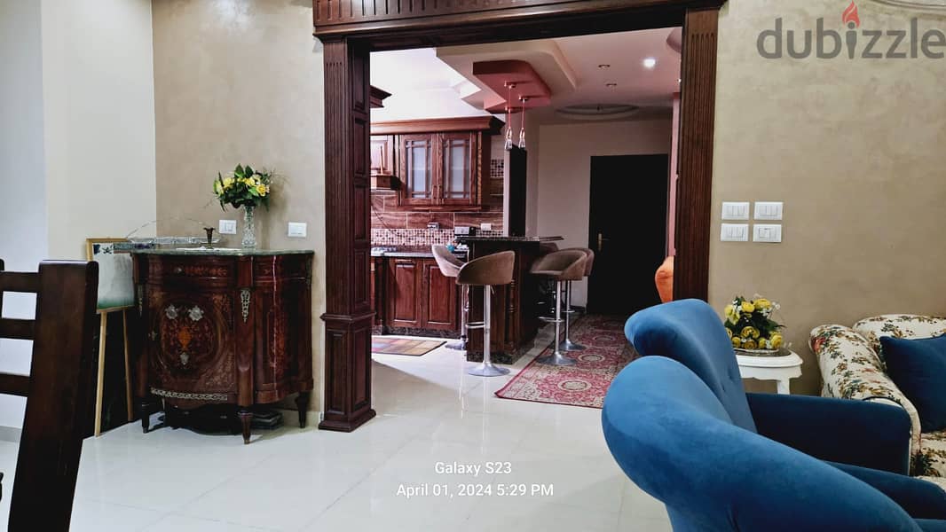 Furnished apartment for rent in Madinaty, 145 meters in the best stages of Madinaty, with extra super luxury finishes 5
